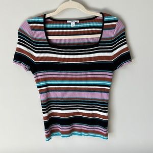 bar iii - ribbed knit shirt - multicolor